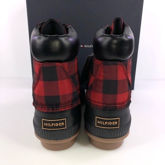Tommy Hilfiger Men's Dark Red Collins 4 Waterproof Duck Lace Up Boots - Picture 5 of 7